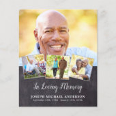 Papier Budget Sympathie 4 Photo Collage Merci funéraire (Devant)