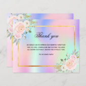 Papier Budget sympathie arc-en-ciel merci photo (Devant / Derrière)