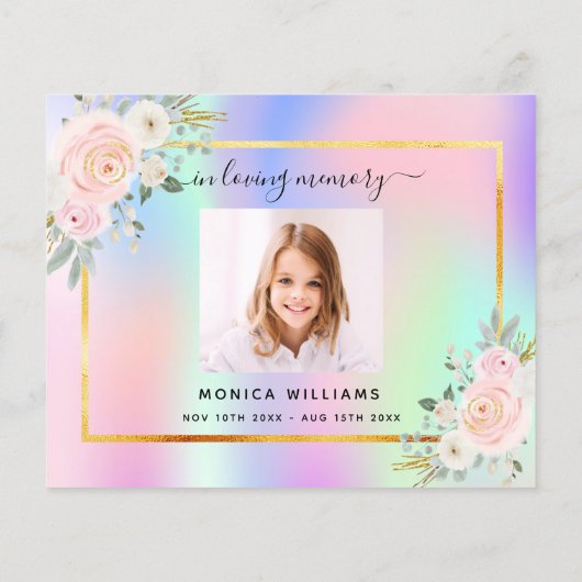 Papier Budget sympathie arc-en-ciel merci photo (Dos)