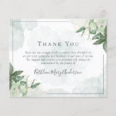 Papier BUDGET Sympathie Eucalyptus Funérailles Merci Note (Devant)