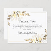 Papier BUDGET Sympathie Eucalyptus Funérailles Merci Note (Devant / Derrière)