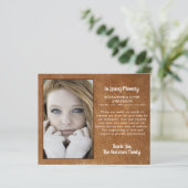 Papier Budget Sympathie Photo Funérailles Merci Cuir (Debout devant)