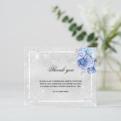 Papier Budget Sympathy argent bleu photo merci (Debout devant)