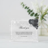 Papier Budget Sympathy argent noir photo merci (Debout devant)