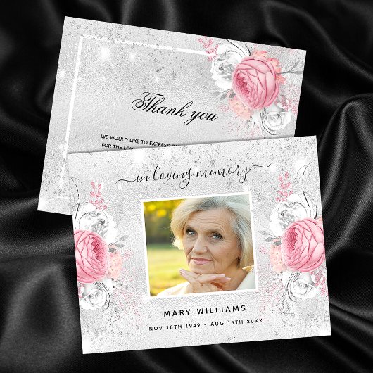 Papier Budget Sympathy argent rose photo merci