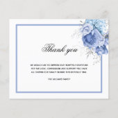 Papier Budget Sympathy bleu blanc photo merci (Devant)