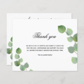 Papier Budget Sympathy eucalyptus blanc photo merci (Devant / Derrière)