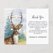 Papier Budget Sympathy Funeral Merci Memorial Deer (Devant)