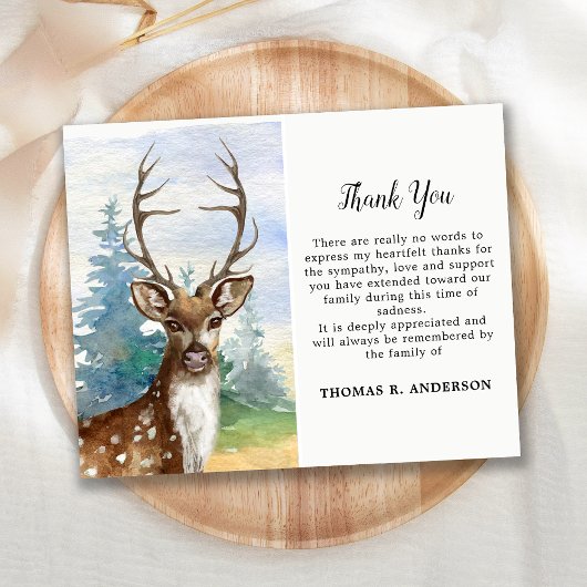 Papier Budget Sympathy Funeral Merci Memorial Deer