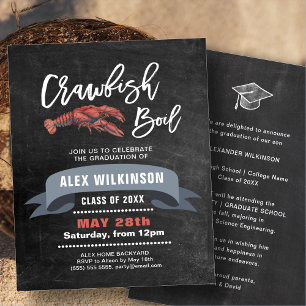 Papier BUDGET Tableau de bord GRAD Crawfish Invitation à