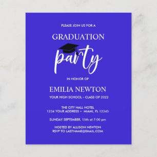 Papier Budget Tassel Graduation Cap Royal blue Party