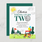 Papier Budget Tea to Two Golf Boy Golf 2e anniversaire (Devant / Derrière)