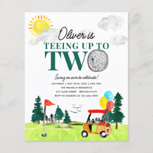 Papier Budget Tea to Two Golf Boy Golf 2e anniversaire