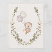 Papier Budget Teddy Bear Nous Pouvons Attendre Baby showe (Dos)