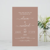 Papier Budget Terra Cotta Boho Mariage Moderne Simple (Debout devant)