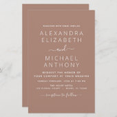 Papier Budget Terra Cotta Boho Mariage Moderne Simple (Devant / Derrière)