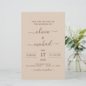 Papier Budget Terra Cotta Boho Mariage Moderne Simple (Debout devant)