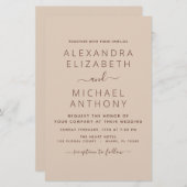 Papier Budget Terra Cotta Boho Mariage Moderne Simple (Devant / Derrière)