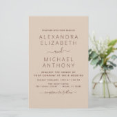 Papier Budget Terra Cotta Boho Mariage Moderne Simple (Debout devant)
