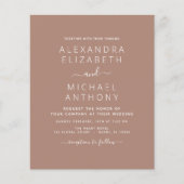 Papier Budget Terra Cotta Boho Mariage Moderne Simple (Devant)