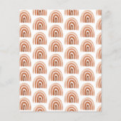 Papier Budget Terracotta Aquarelle Rainbow Baby shower (Dos)