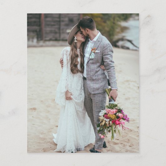 Papier Budget Terracotta Boho Mariage Moderne Simple (Dos)