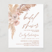 Papier Budget Terracotta Boho Pampas Fête des mariées en (Devant)