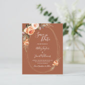 Papier Budget Terracotta Boho Photo Wedding Enregistrer l (Debout devant)