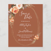 Papier Budget Terracotta Boho Photo Wedding Enregistrer l (Devant)