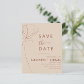 Papier Budget Terracotta Boho Save the Date Photo (Debout devant)
