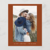 Papier Budget Terracotta Enregistrer la date Boho Photo (Devant)