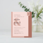 Papier Budget Terracotta Faire-part de mariage moderne (Debout devant)