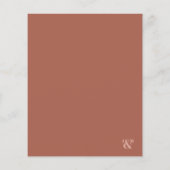 Papier Budget Terracotta Faire-part de mariage moderne (Dos)