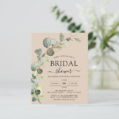 Papier Budget Terracotta Fête des mariées QR Code Eucalyp (Debout devant)