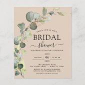 Papier Budget Terracotta Fête des mariées QR Code Eucalyp (Devant)