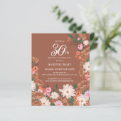 Papier Budget Terracotta Floral 30e anniversaire Invitati (Debout devant)