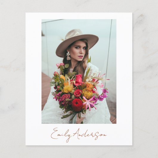 Papier Budget Terracotta Floral Boho Fête des mariées (Dos)