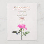 Papier Budget Terracotta Floral QR Code Mariage Invitatio (Devant)