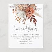 Papier Budget Terracotta Florals Aimer Merci Mariage (Devant)