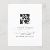 Papier Budget Terracotta Florals QR Code Mariage de Bohêm (Dos)