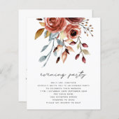 Papier BUDGET Terracotta Florals QR Mariage Soirée (Devant / Derrière)