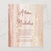 Papier Budget Terracotta Gold Color Faire-part de mariage (Devant)