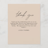 Papier Budget Terracotta Mariage Merci photo (Dos)