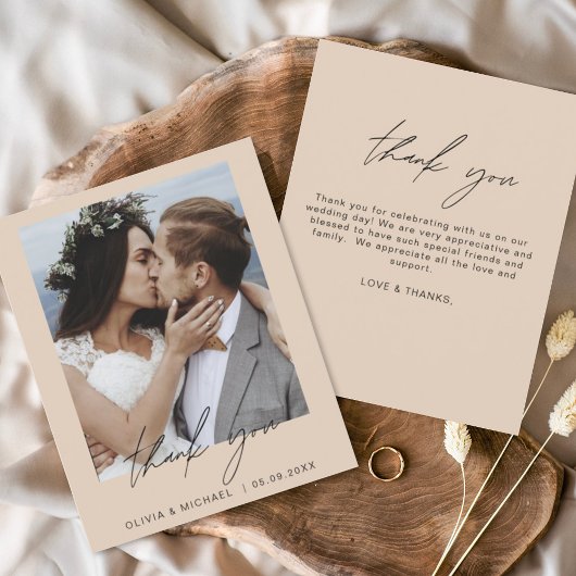 Papier Budget Terracotta Mariage Merci photo