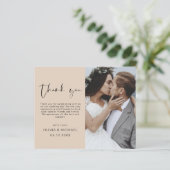 Papier Budget Terracotta Mariage Merci photo (Debout devant)