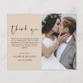 Papier Budget Terracotta Mariage Merci photo (Devant)