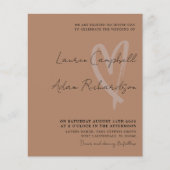 Papier Budget Terracotta moderne Faire-part de mariage de (Devant)