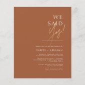 Papier Budget Terracotta | Nous Avons Dit Oui Mariage Min (Devant)