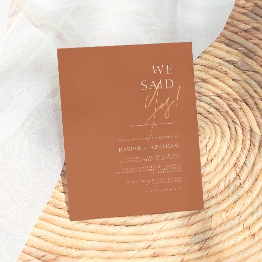 Papier Budget Terracotta | Nous Avons Dit Oui Mariage Min