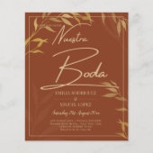 Papier Budget Terracotta OR Nuestra Boda Mariage espagnol (Devant)